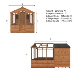 Mercia 10x6 Apex Greenhouse Combi Shed - Assembly Required -Deals Good Garden Tool Store mercia 10x6 apex greenhouse combi shed assembly required5029442091204 01i bq