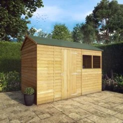 Mercia 10x6 Ft Reverse Apex Overlap Wooden 2 Windows Shed With Floor -Deals Good Garden Tool Store mercia 10x6 ft reverse apex overlap wooden 2 windows shed with floor5029442078175 01i