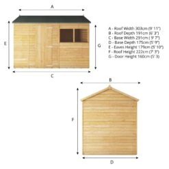 Mercia 10x6 Ft Reverse Apex Overlap Wooden 2 Windows Shed With Floor -Deals Good Garden Tool Store mercia 10x6 ft reverse apex overlap wooden 2 windows shed with floor5029442078175 01t