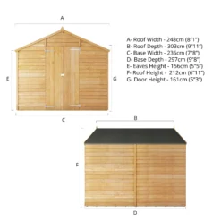 Mercia 10x8 Ft Apex Overlap Wooden 2 Door 4 Windows Shed With Floor -Deals Good Garden Tool Store mercia 10x8 ft apex overlap wooden 2 door 4 windows shed with floor5029442078199 01t