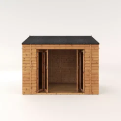 Mercia 10x8 Reverse Apex Tongue & Groove Summer House With Bi-fold Door -Deals Good Garden Tool Store mercia 10x8 reverse apex tongue groove summer house with bi fold door5029442089737 02c bq