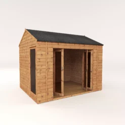 Mercia 10x8 Reverse Apex Tongue & Groove Summer House With Bi-fold Door -Deals Good Garden Tool Store mercia 10x8 reverse apex tongue groove summer house with bi fold door5029442089737 03c bq