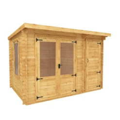 Mercia 11x8 Pent Tongue & Groove Cabin With Double Door