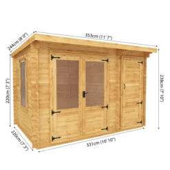 Mercia 11x8 Pent Tongue & Groove Cabin With Double Door -Deals Good Garden Tool Store mercia 11x8 pent tongue groove cabin with double door5029442002460 01t bq