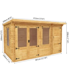 Mercia 13x8 Pent Tongue & Groove Cabin With Double Door -Deals Good Garden Tool Store mercia 13x8 pent tongue groove cabin with double door5029442002477 01t bq