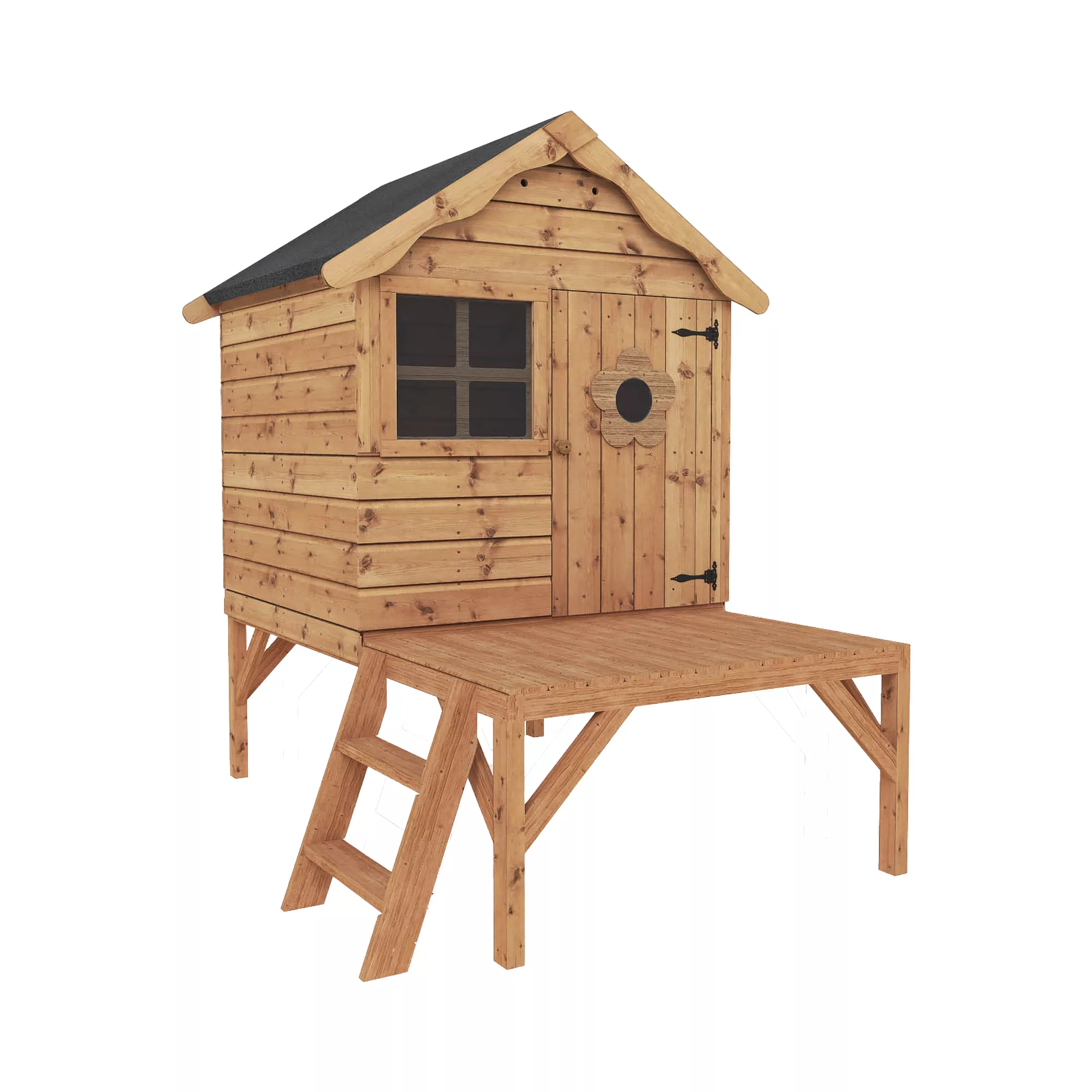 Mercia 5x6 Snug Apex Shiplap Tower Playhouse 1 Mercia 5x6 Snug Apex Shiplap Tower Playhouse