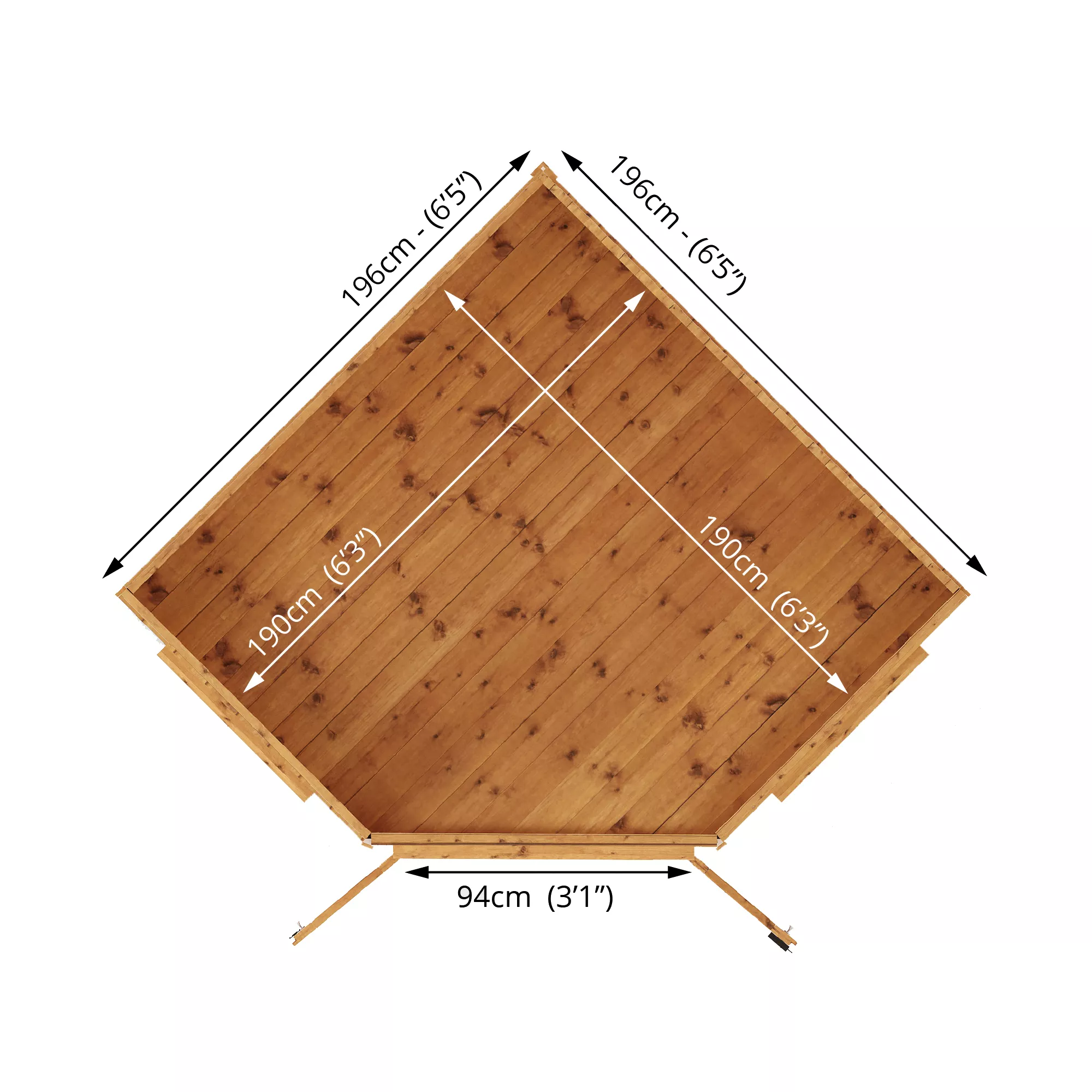 Mercia 7x7 Pent Shiplap Summer House With Double Door 5 Mercia 7x7 Pent Shiplap Summer House With Double Door - Image 5