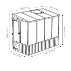 Mercia 8x4 Lean To Greenhouse With Adjustable Vent 16 Mercia 8x4 Lean To Greenhouse With Adjustable Vent -Deals Good Garden Tool Store mercia 8x4 lean to greenhouse with adjustable vent5029442076096 01t bq