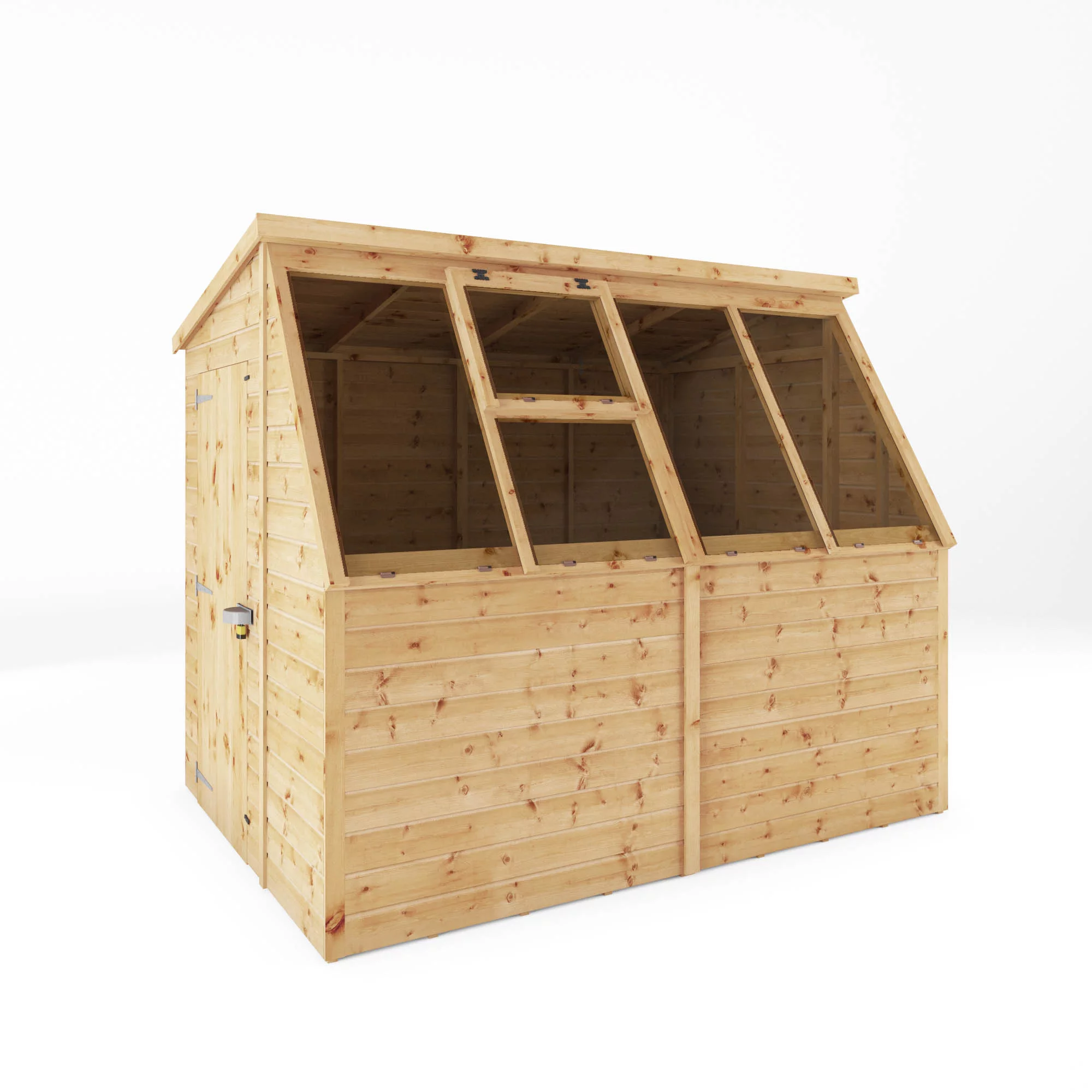 Mercia 8x6 Ft Pent Tongue & Groove Wooden 5 Windows Potting Shed With Floor 2 Mercia 8x6 Ft Pent Tongue & Groove Wooden 5 Windows Potting Shed With Floor - Image 2