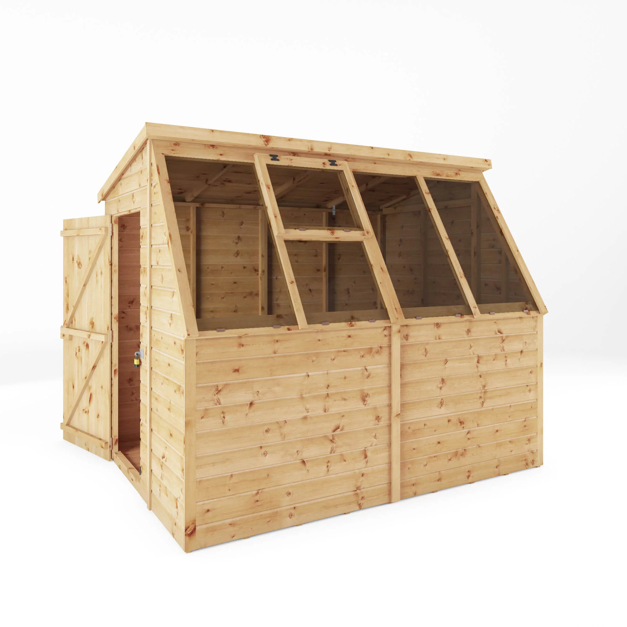 Mercia 8x6 Ft Pent Tongue & Groove Wooden 5 Windows Potting Shed With Floor 3 Mercia 8x6 Ft Pent Tongue & Groove Wooden 5 Windows Potting Shed With Floor - Image 3