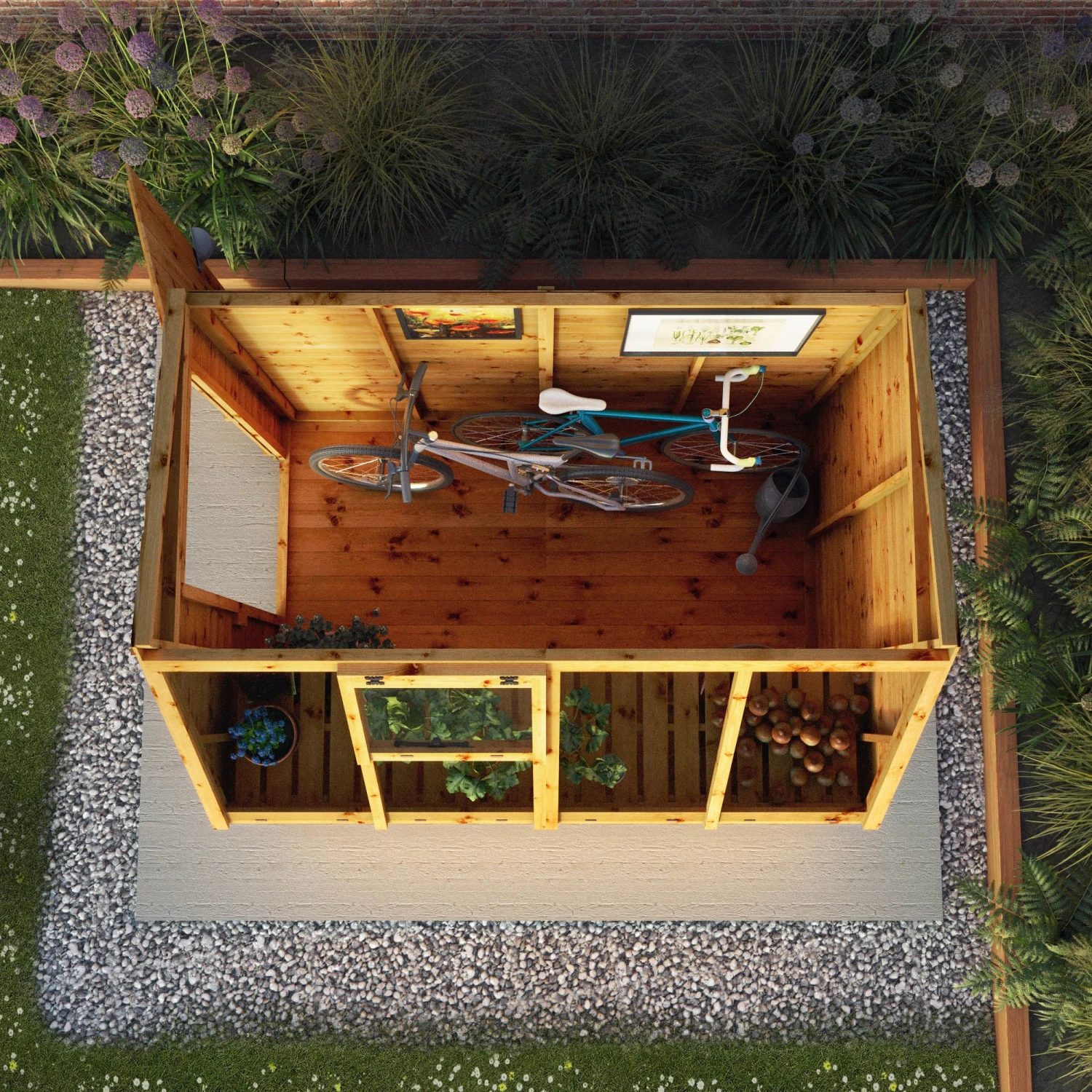 Mercia 8x6 Ft Pent Tongue & Groove Wooden 5 Windows Potting Shed With Floor 9 Mercia 8x6 Ft Pent Tongue & Groove Wooden 5 Windows Potting Shed With Floor - Image 9