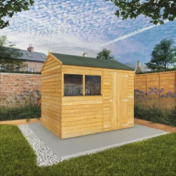 Mercia 8x6 Ft Reverse Apex Overlap Wooden 2 Windows Shed With Floor -Deals Good Garden Tool Store mercia 8x6 ft reverse apex overlap wooden 2 windows shed with floor5029442076966 01i