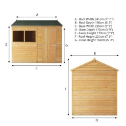 Mercia 8x6 Ft Reverse Apex Overlap Wooden 2 Windows Shed With Floor -Deals Good Garden Tool Store mercia 8x6 ft reverse apex overlap wooden 2 windows shed with floor5029442076966 01t