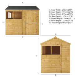 Mercia 8x6 Ft Reverse Apex Tongue & Groove Wooden 4 Windows Shed With Floor -Deals Good Garden Tool Store mercia 8x6 ft reverse apex tongue groove wooden 4 windows shed with floor5029442006505 02i