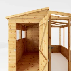 Mercia 8x8 Pent Greenhouse Combi Shed - Assembly Required -Deals Good Garden Tool Store mercia 8x8 pent greenhouse combi shed assembly required5029442075655 03c