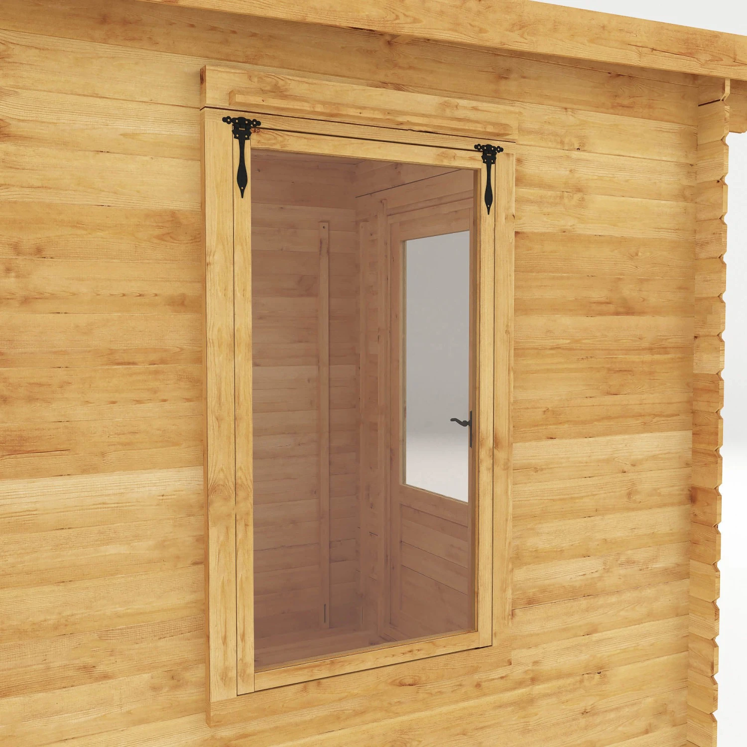 Mercia 8x8 Pent Tongue & Groove Cabin With Double Door 3 Mercia 8x8 Pent Tongue & Groove Cabin With Double Door - Image 3