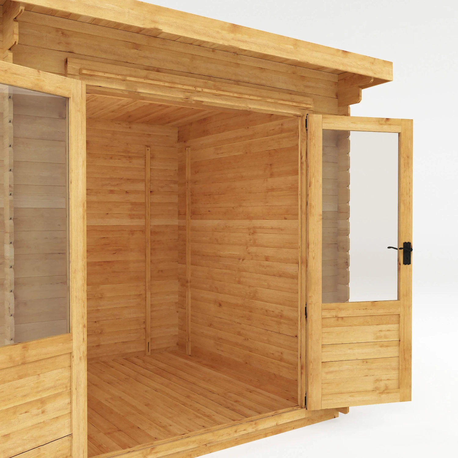 Mercia 8x8 Pent Tongue & Groove Cabin With Double Door 4 Mercia 8x8 Pent Tongue & Groove Cabin With Double Door - Image 4