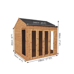 Mercia 8x8 Reverse Apex Tongue & Groove Summer House With Bi-fold Door -Deals Good Garden Tool Store mercia 8x8 reverse apex tongue groove summer house with bi fold door5029442089720 01t BQ