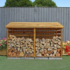 Mercia Double Wooden Log Store -Deals Good Garden Tool Store mercia double wooden log store5029442012629 02c