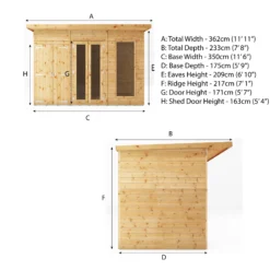Mercia Maine 12x6 Ft Pent Shiplap Wooden Summer House With Double Door -Deals Good Garden Tool Store mercia maine 12x6 ft pent shiplap wooden summer house with double door5029442008905 01t