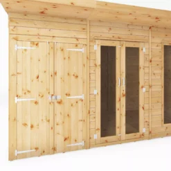 Mercia Maine 12x6 Ft Pent Shiplap Wooden Summer House With Double Door -Deals Good Garden Tool Store mercia maine 12x6 ft pent shiplap wooden summer house with double door5029442008905 04c