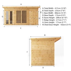 Mercia Maine 14x6 Ft Pent Shiplap Wooden Summer House With Double Door -Deals Good Garden Tool Store mercia maine 14x6 ft pent shiplap wooden summer house with double door5029442008721 01t