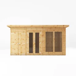 Mercia Maine 14x6 Ft Pent Shiplap Wooden Summer House With Double Door -Deals Good Garden Tool Store mercia maine 14x6 ft pent shiplap wooden summer house with double door5029442008721 02c