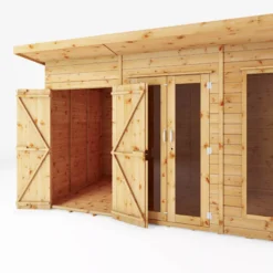 Mercia Maine 14x6 Ft Pent Shiplap Wooden Summer House With Double Door -Deals Good Garden Tool Store mercia maine 14x6 ft pent shiplap wooden summer house with double door5029442008721 04c