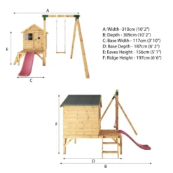Mercia Snug Wooden Swing Set & Slide 16 Mercia Snug Wooden Swing Set & Slide -Deals Good Garden Tool Store mercia snug wooden swing set slide5029442008264 01t