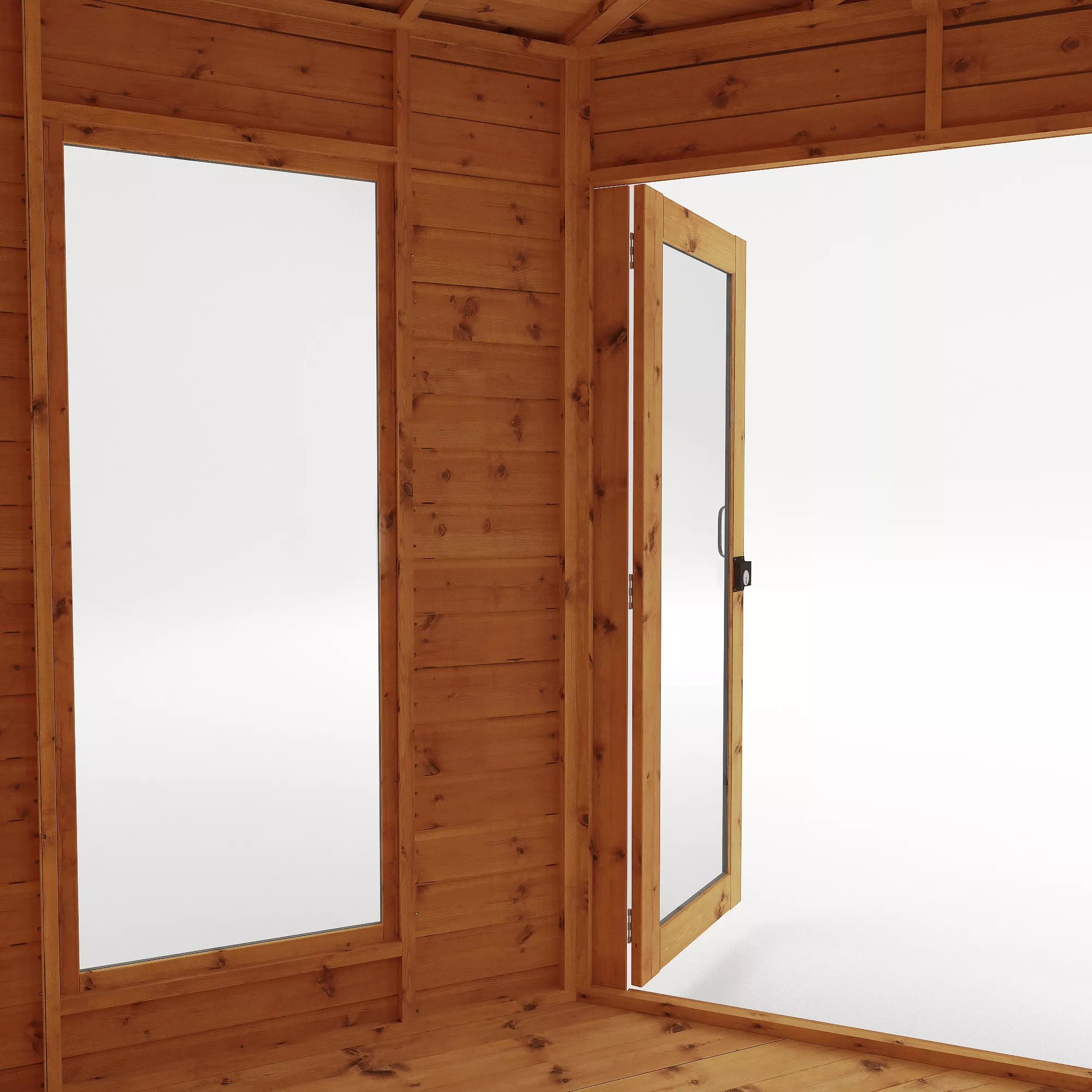 Mercia Summer House 12x8 Ft Pent Shiplap Solid Wood Summer House With Double Door 5 Mercia Summer House 12x8 Ft Pent Shiplap Solid Wood Summer House With Double Door - Image 5