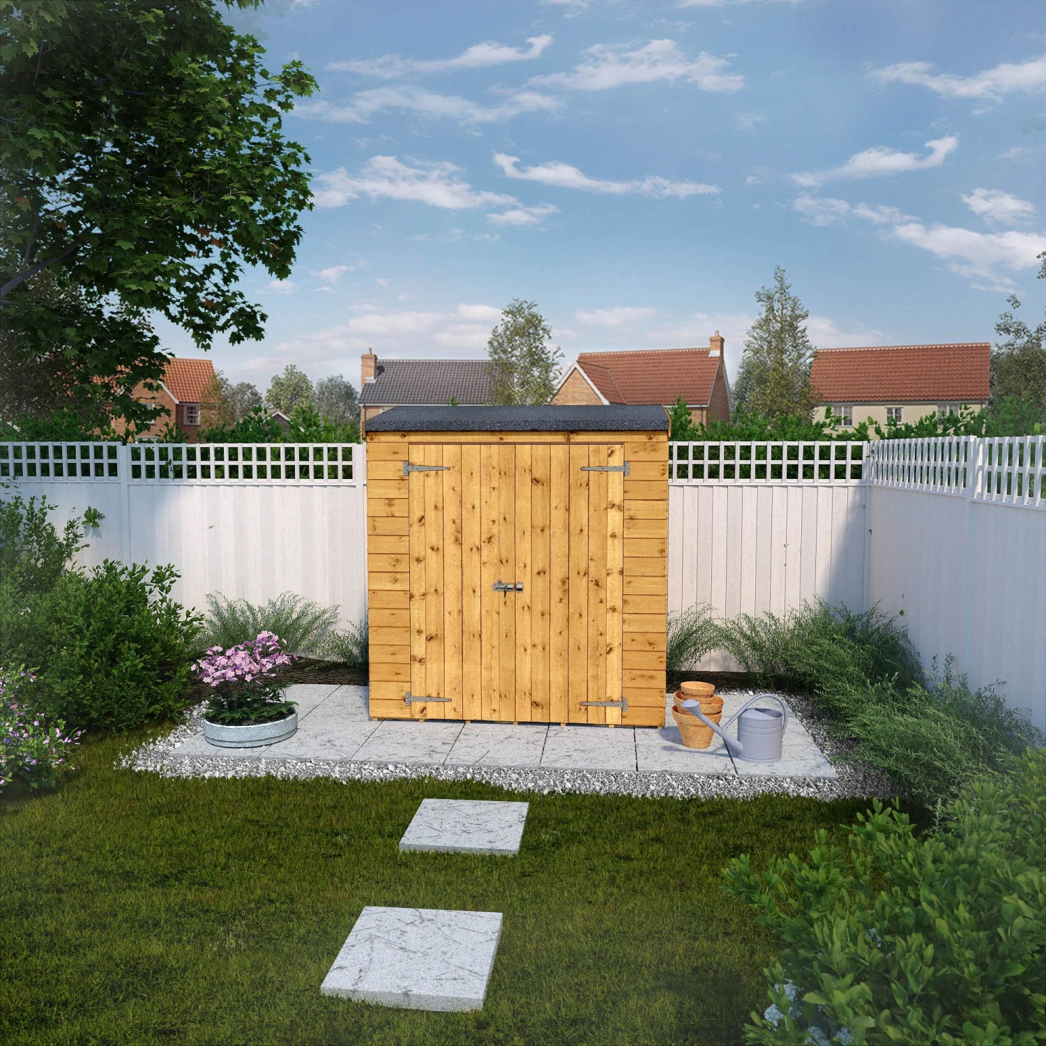 Mercia Tongue & Groove Solid Wood 6x2'6 Pent Garden Storage 1 Mercia Tongue & Groove Solid Wood 6x2'6 Pent Garden Storage