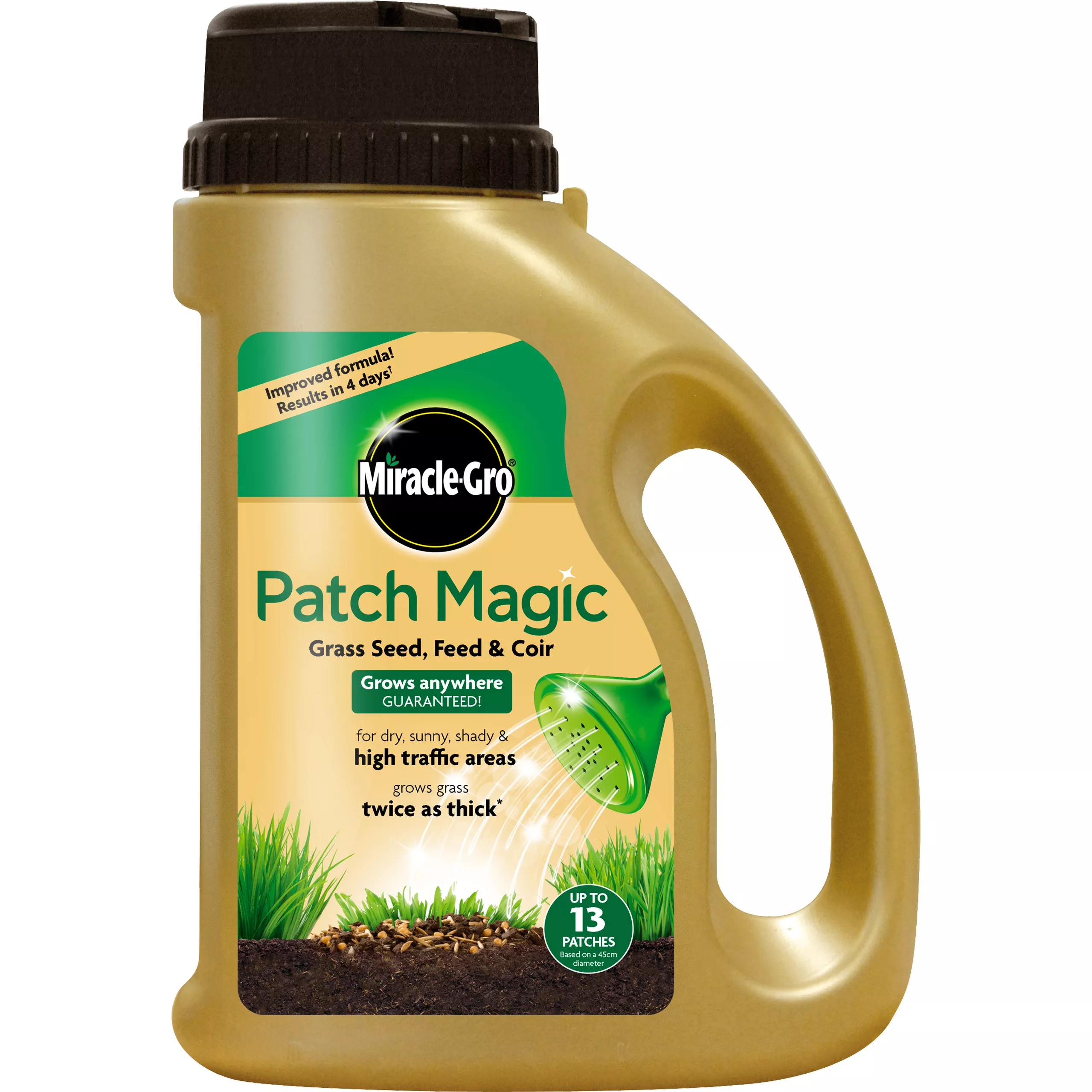 Miracle-Gro Patch Magic Lawn Patch Repairer 13m² 1L 1kg 1 Miracle-Gro Patch Magic Lawn Patch Repairer 13m² 1L 1kg