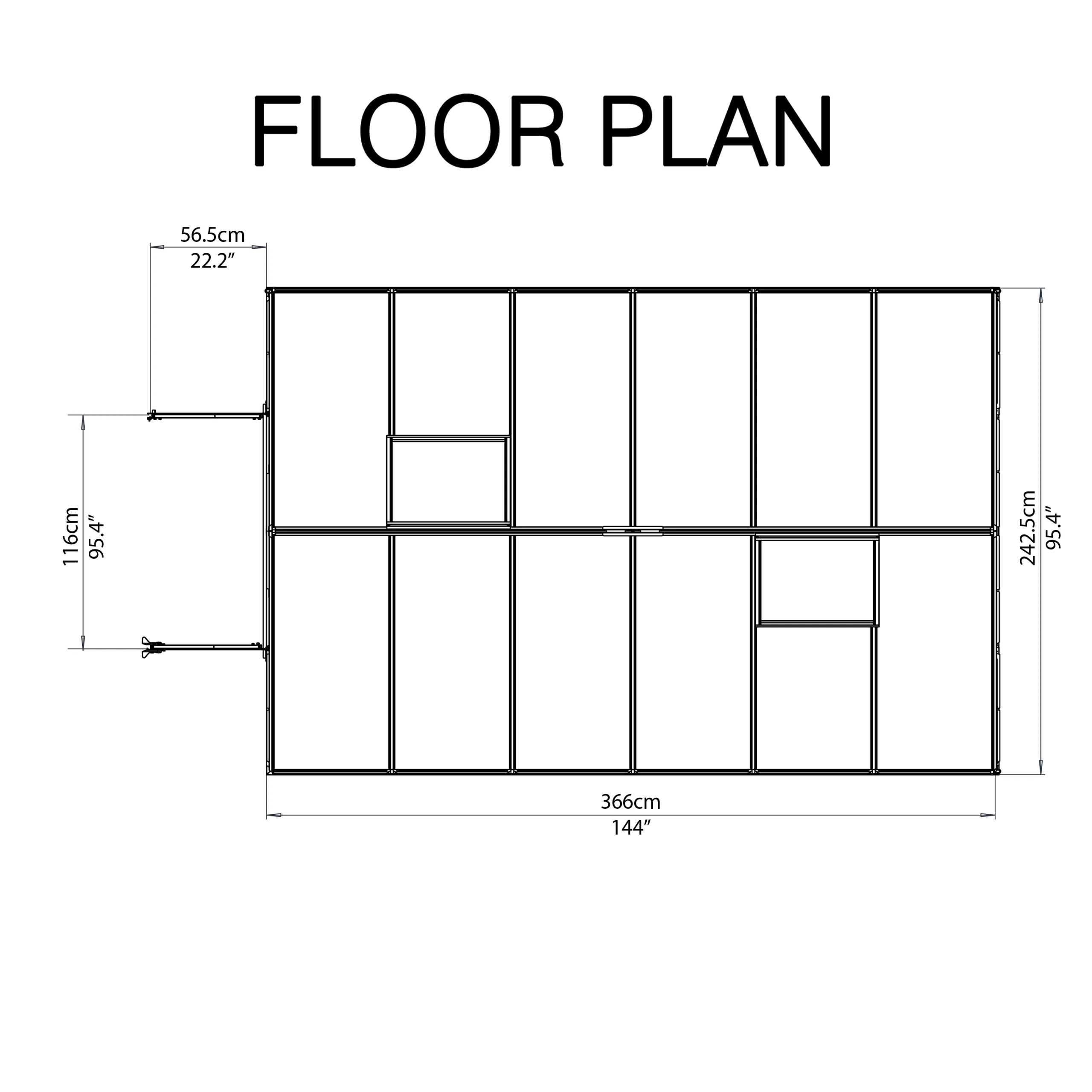 Palram Balance Silver 8x12 Greenhouse 9 Palram Balance Silver 8x12 Greenhouse - Image 9