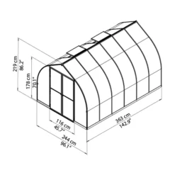 Palram - Canopia Bella 8x8 Greenhouse -Deals Good Garden Tool Store palram canopia bella 8x8 greenhouse7290108132595 01t