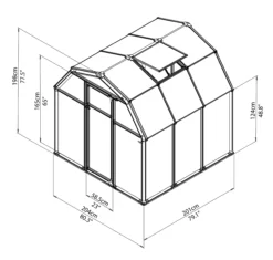 Palram - Canopia Eco Grow Green 6x6 Greenhouse -Deals Good Garden Tool Store palram canopia eco grow green 6x6 greenhouse7290103121228 01t bq