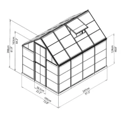 Palram - Canopia Harmony Green 6x8 Greenhouse -Deals Good Garden Tool Store palram canopia harmony green 6x8 greenhouse7290103110604 01t bq