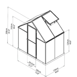 Palram - Canopia Mythos Silver 6x4 Greenhouse -Deals Good Garden Tool Store palram canopia mythos silver 6x4 greenhouse7290103110901 21t bq
