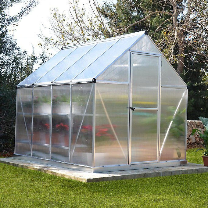 Palram - Canopia Mythos Silver 6x8 Greenhouse 1 Palram - Canopia Mythos Silver 6x8 Greenhouse