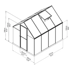 Palram - Canopia Mythos Silver 6x8 Greenhouse 14 Palram - Canopia Mythos Silver 6x8 Greenhouse -Deals Good Garden Tool Store palram canopia mythos silver 6x8 greenhouse7290103110598 01t bq