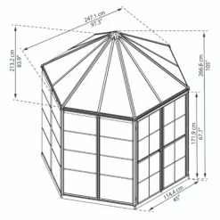 Palram - Canopia Oasis™ Grey 8x6 Greenhouse -Deals Good Garden Tool Store palram canopia oasis grey 8x6 greenhouse7290108133837 01t bq