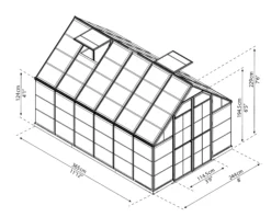 Palram - Canopia Octave Silver Greenhouse 27 Palram - Canopia Octave Silver Greenhouse -Deals Good Garden Tool Store palram canopia octave silver greenhouse7290103111472 01t