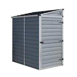 Palram - Canopia Skylight 4x6 Pent Dark Grey Plastic Shed With Floor