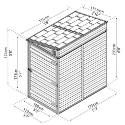 Palram - Canopia Skylight 4x6 Pent Dark Grey Plastic Shed With Floor -Deals Good Garden Tool Store palram canopia skylight 4x6 pent dark grey plastic shed with floor7290108132717 01t BQ
