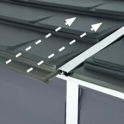 Palram - Canopia Skylight 4x6 Pent Dark Grey Plastic Shed With Floor -Deals Good Garden Tool Store palram canopia skylight 4x6 pent dark grey plastic shed with floor7290108132717 05i BQ