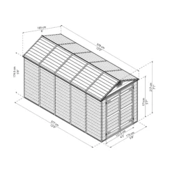 Palram - Canopia Skylight 6x12 Apex Dark Grey Plastic Shed With Floor -Deals Good Garden Tool Store palram canopia skylight 6x12 apex dark grey plastic shed with floor7290103123697 01t BQ