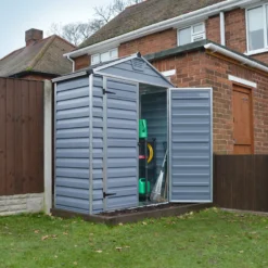 Palram - Canopia Skylight 6x3 Apex Dark Grey Plastic Shed With Floor -Deals Good Garden Tool Store palram canopia skylight 6x3 apex dark grey plastic shed with floor7290103124069 02i BQ