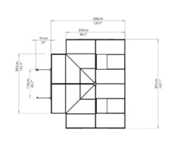 Palram - Canopia Victory Dark Grey 12x10 Greenhouse -Deals Good Garden Tool Store palram canopia victory dark grey 12x10 greenhouse7290103121914 02t