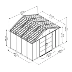 Palram - Canopia Yukon 11x13.1 Apex Dark Grey Plastic Shed 6 Palram - Canopia Yukon 11x13.1 Apex Dark Grey Plastic Shed -Deals Good Garden Tool Store palram canopia yukon 11x13 1 apex dark grey plastic shed7290108137293 01t BQ