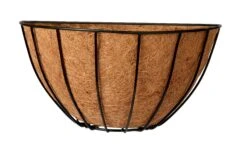 Panacea Classic Black Semi-circle Wire Hanging Basket, 40cm