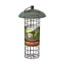 Peckish Secret Garden Steel Energy Ball Green Bird Feeder 0.7L